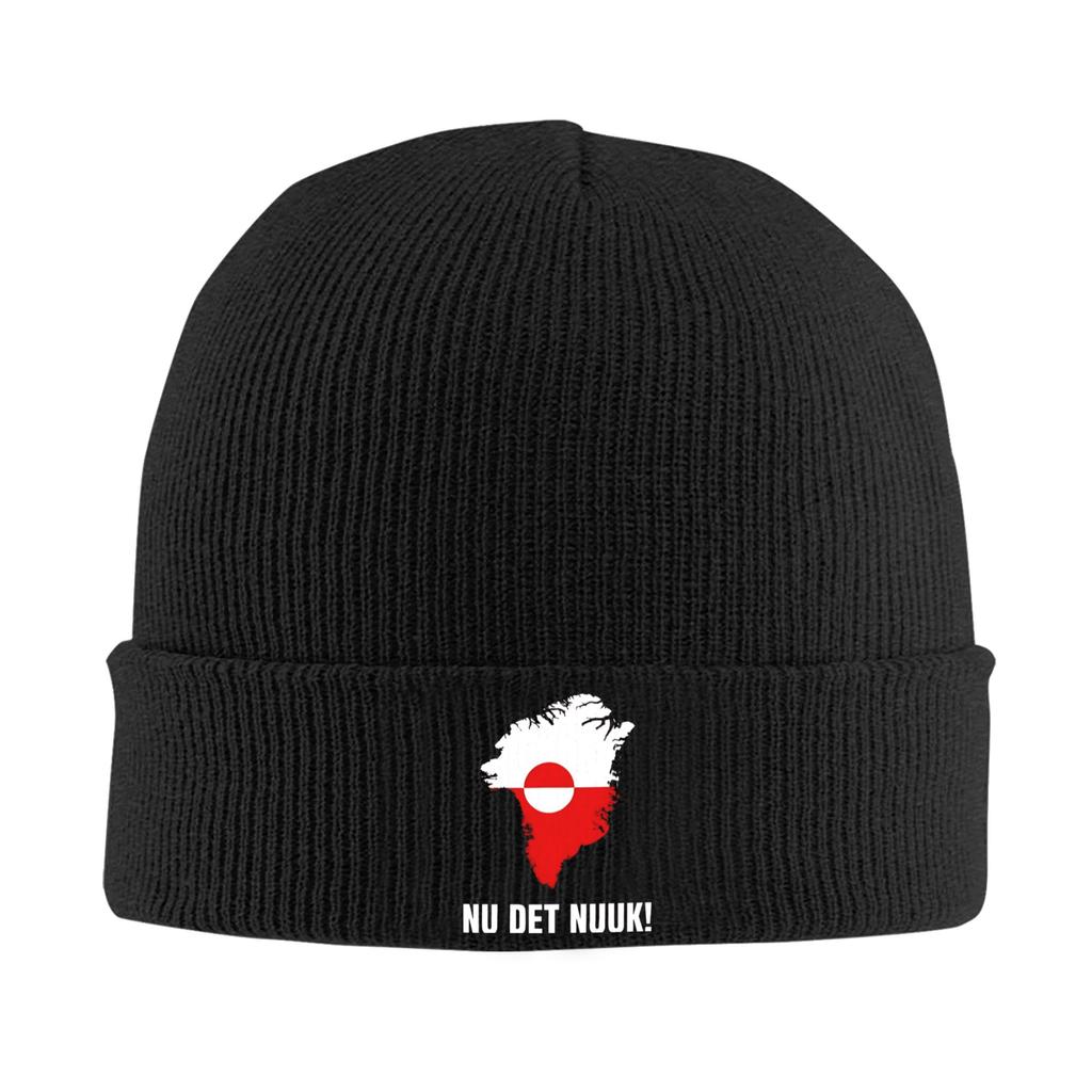 Greenland Map Beanie Hats Bonnet Hats Men Women Unisex Y2K Cool Outdoor Sport Knitting Hat Winter Pattern Elastic Caps