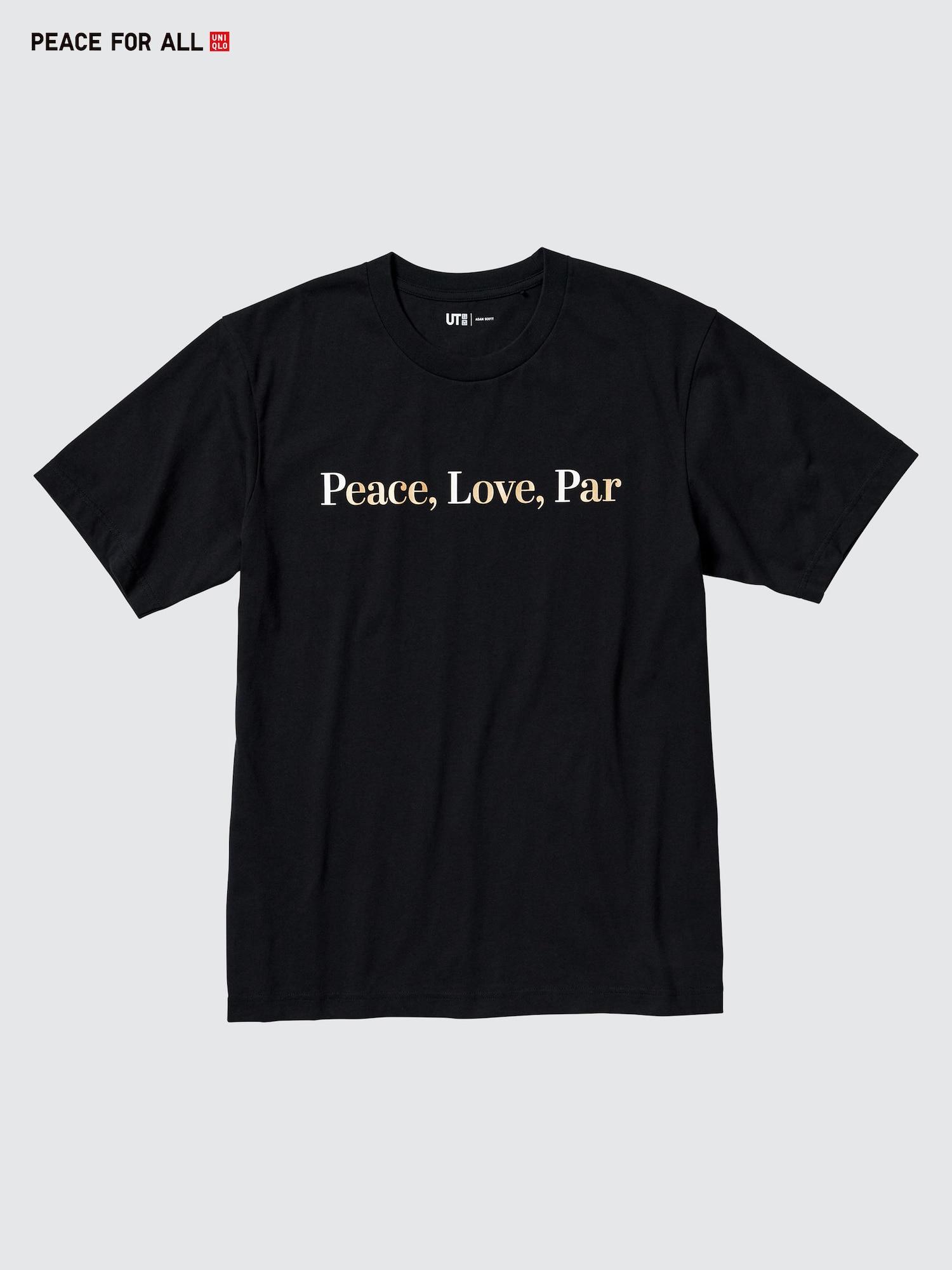 

Футболка Uniqlo Peace For All с коротким рукавом и графическим принтом, обычный крой, Адам Скотт 09 BLACK/UNISEX S