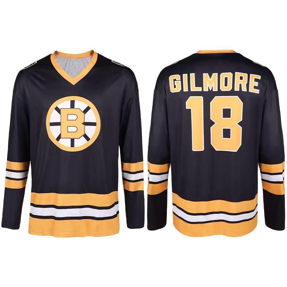 European, American sports v-neck digital printing long-sleeved tide brand letter Ice Hockey jersey