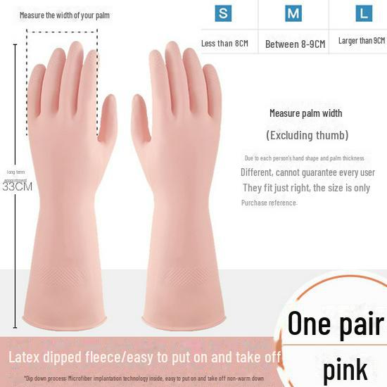 Durable Sweat-Absorbent Latex Dishwashing Gloves for Women - Colorful, Easy To Wear and Clean