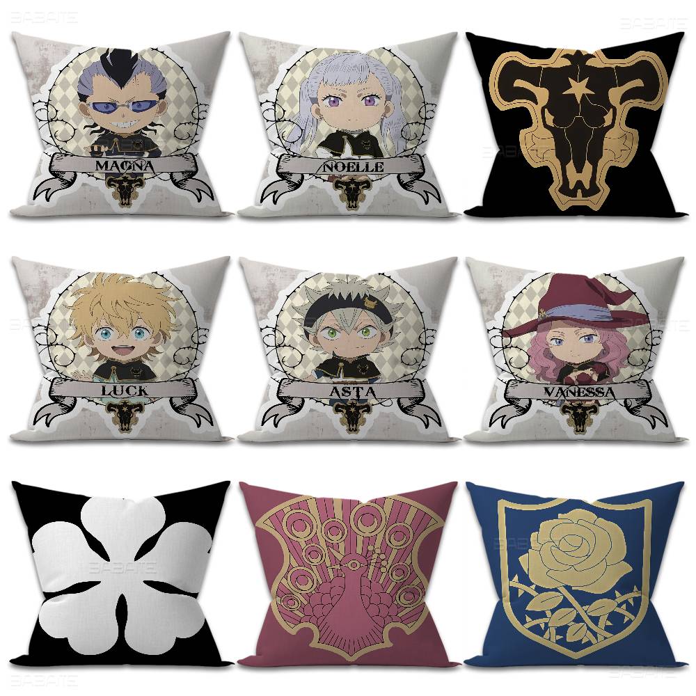 Black Clover Asta Anime Cushion Cover Pillow Cover Decor Pillowcase Printed Cushion Case for Couch
