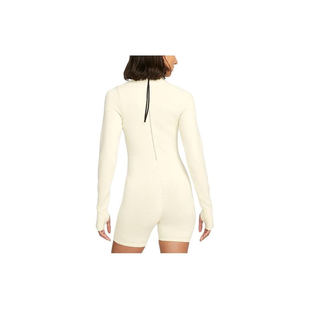 Nike Tuta a maniche lunghe con zip tinta unita Esc Donna Tuta Bianco sporco DR5403-113
