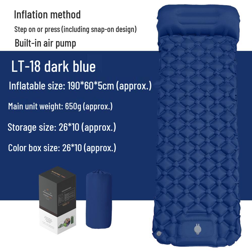 Diamond TPU Inflatable Camping Mat - Foot-Operated, Thickened and Moisture-Proof
