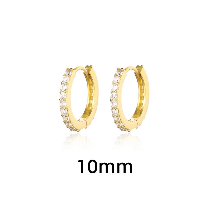 Full Circle Cubic Zirconia Ear Cuff: Neutral, Trendy, Simple Stacking Hoop Earrings