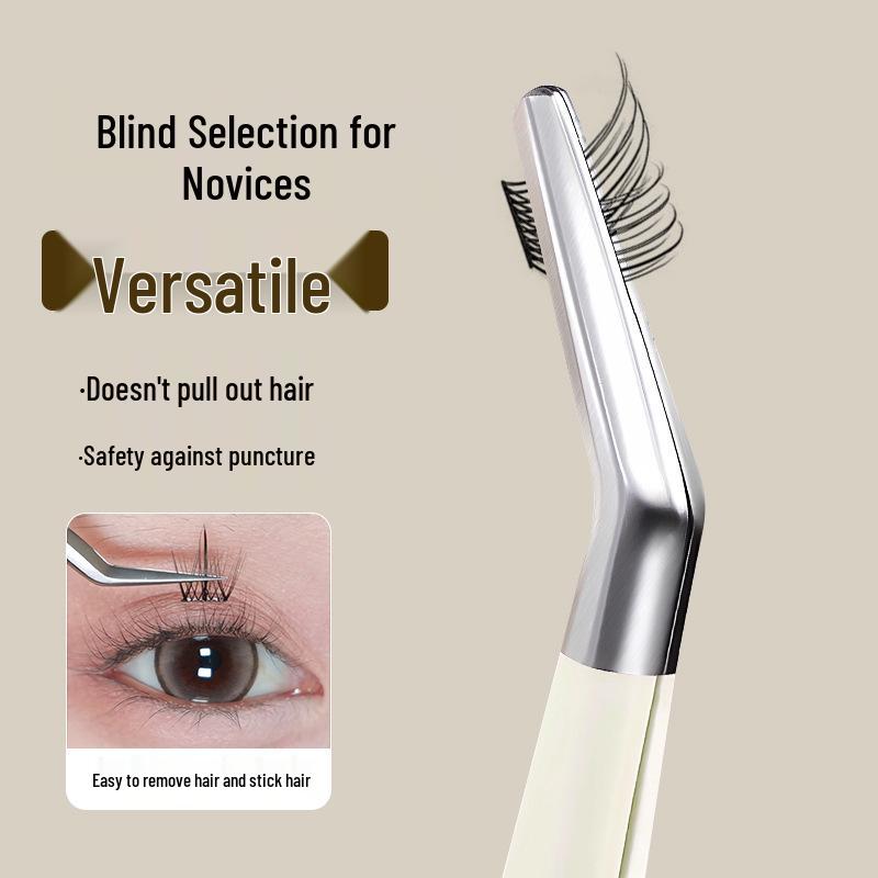 Non-Stick Gold Feather Tweezers for Precision Eyelash Application – Ideal for Beginners & Pros.