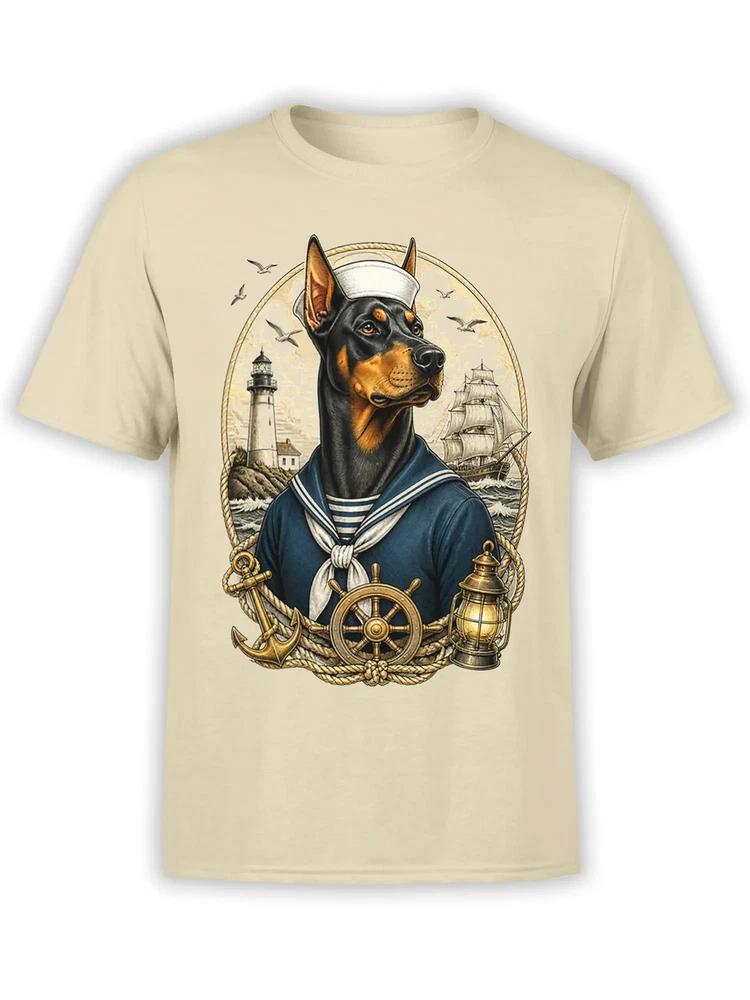 Sea Captain Doberunisex Dog TShirt Unisex S