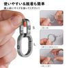 TIMULTI Titanium Keychain Key Carabiner Mini Quick Release Small Key Holder 4 Ring, Large, Ring, Hook, Connector, (Gray, Pieces)