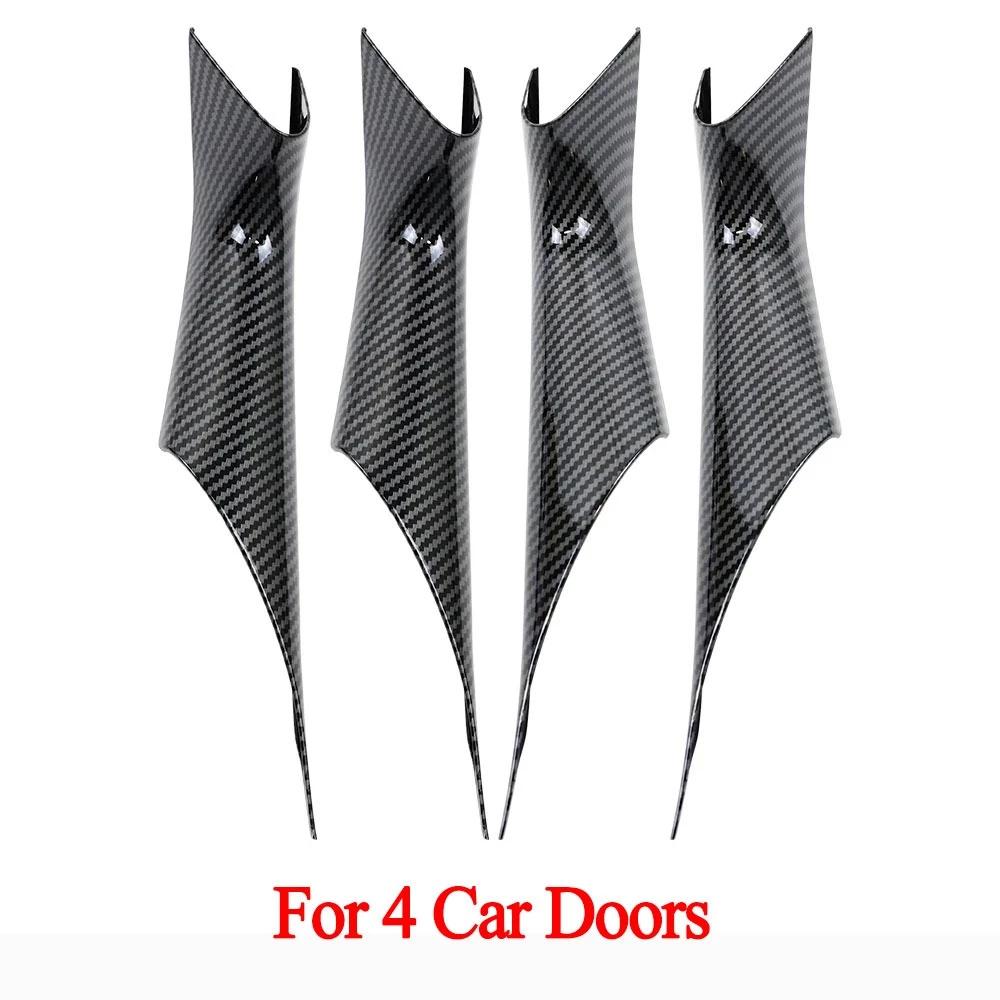 Suitable for BMW 5 Series G30 Door Handle Inner Cover G30 G38 F90 M5 530i M Sport 540i Protective Carbon Fiber Black 2-piece Set