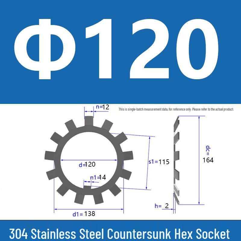 304 Stainless Steel Locking Stop Washer Nut, Round, DIN5406, In Stock