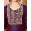 Indische Damen Kunstseide Kurta Hose Dupatta Set Bollywood Partykleidung Tunika Kurti VF-20147