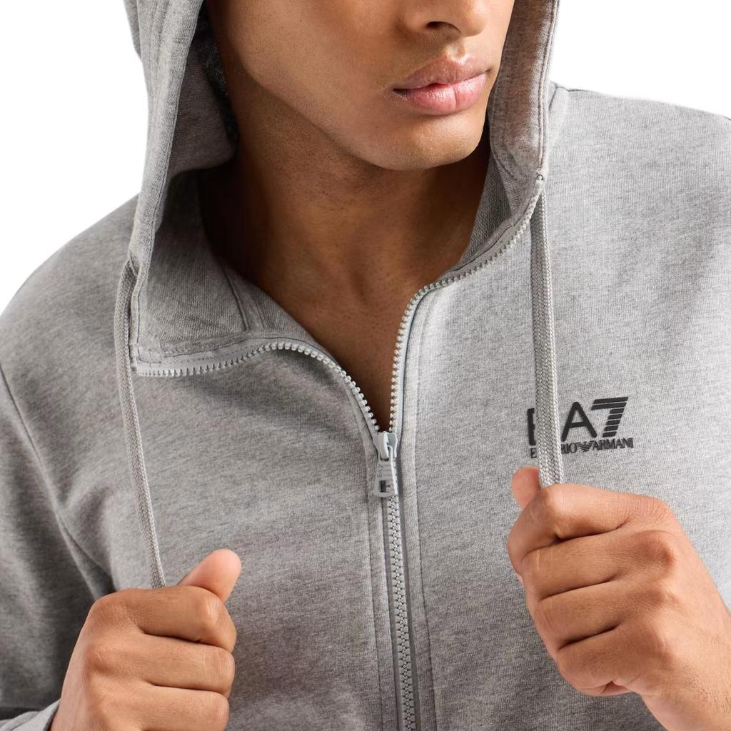 Emporio Armani EA7 Zip-Up Hooded Long Sleeve Casual Sports Suit Men Suit 8NPV63-PJVRZ-29BA