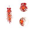 Traditional Chinese Red Berries Pendant Reusable Wall Fireplace Hanging Ornament for Living Room Farmhouse Wedding Dorm Holidays