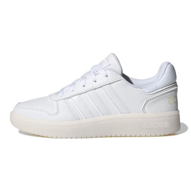 Adidas Neo Hoops 2.0 K Casual Durable Breathable Low-Top Kids Skate Shoes Pure White Kids Sneakers H01540