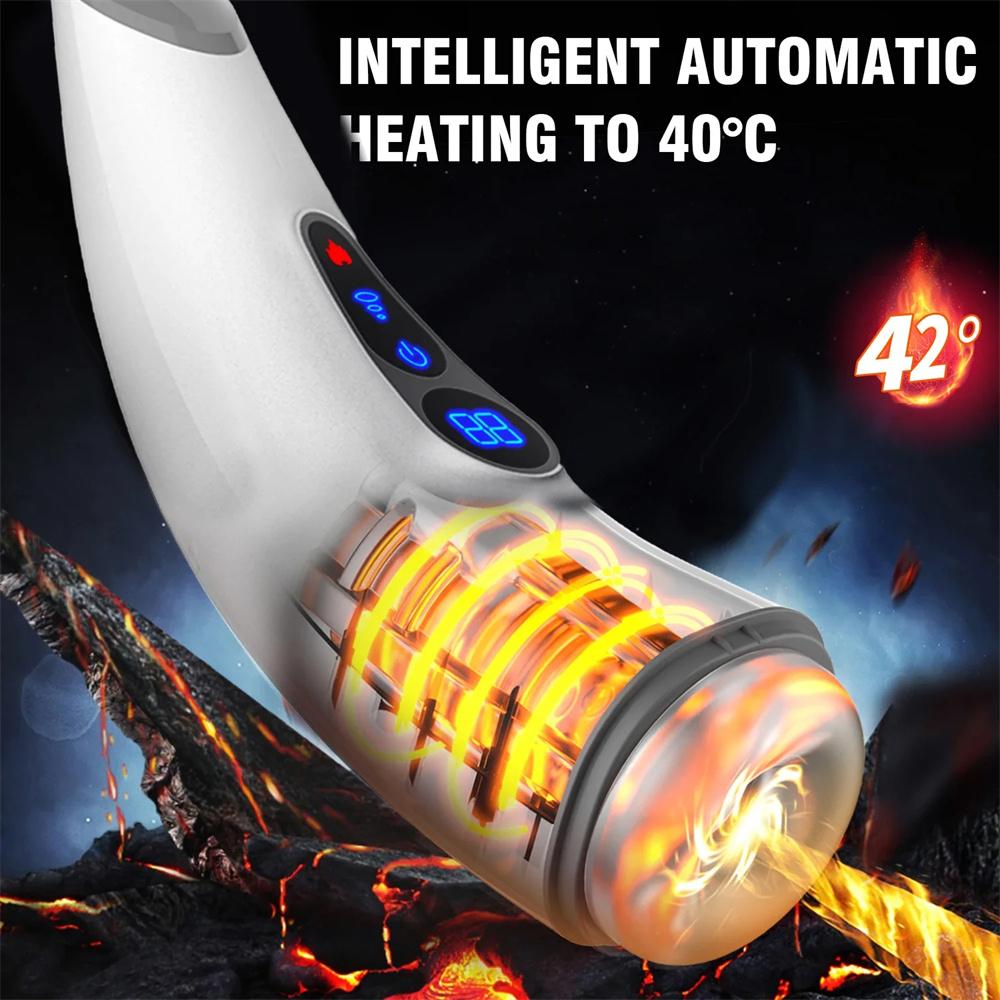 Sucking Male Masturbation Cup  Sex Toy For Men Intelligent Heating Vaginal Penetration Pocket Pussy Penis Trainer Adult Supplies