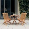 Vidaxl 3-Piece Garden Furniture Set, Solid Teak Wood