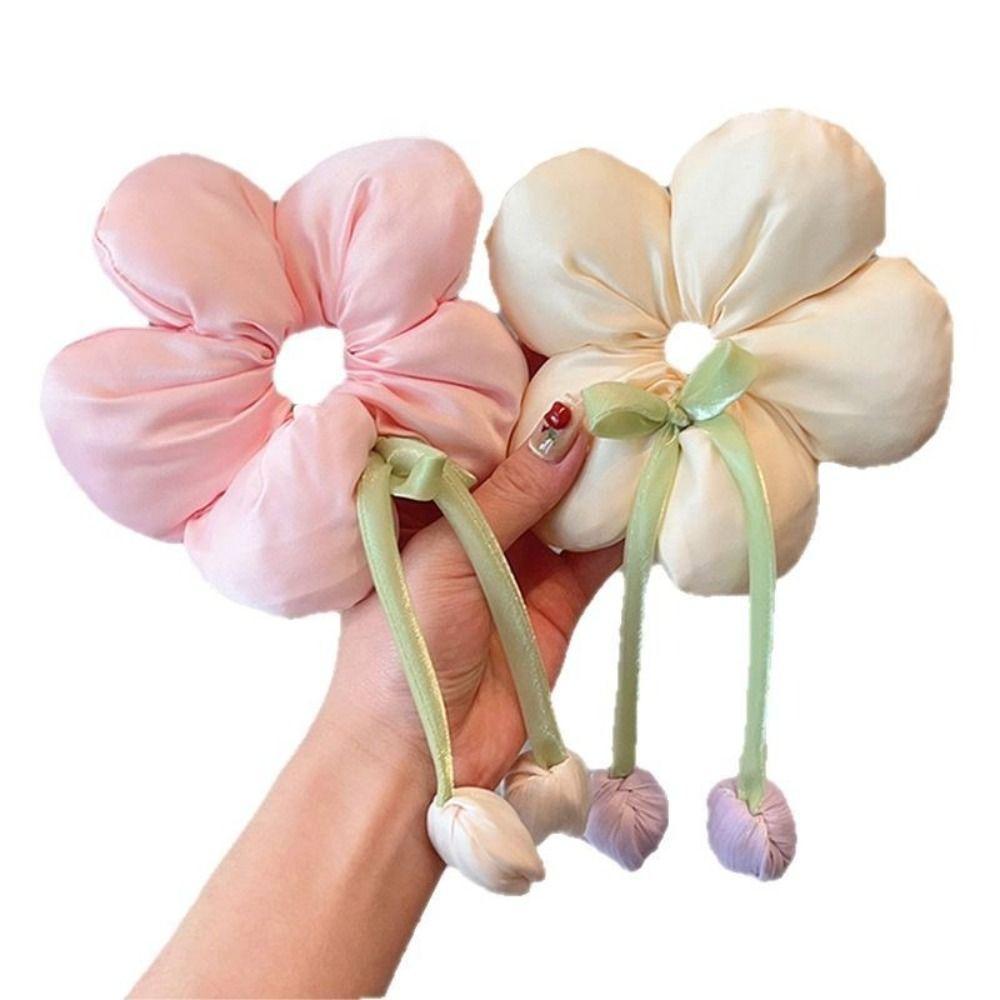 Elastisches Tulpenblumen Haarband Schleife Floral Kopfband Mode Haargummi Frauen Mädchen