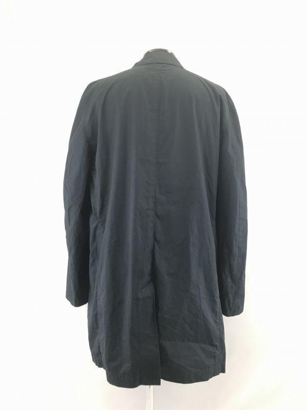 Brooks Brothers Stand Collar Coat Outer Men L Navy Cupra Lining Center Vent Cotton