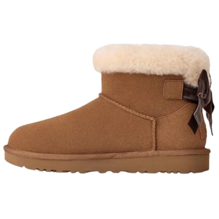 UGG Klassische Bailey Lammfell Warme Vielseitige Lässige Schneestiefel Damenstiefel Kastanie 1178790-CHE
