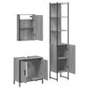 3 Piece Bathroom Furniture Set Gray Sonoma Particleboard