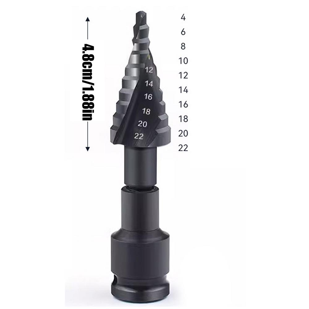 Step Drill Bit Electric Wrench Drill Bit Stepped Up Bits Home Tools Multi Size Hole Stepped Up Drill Bit For Stainless Steel