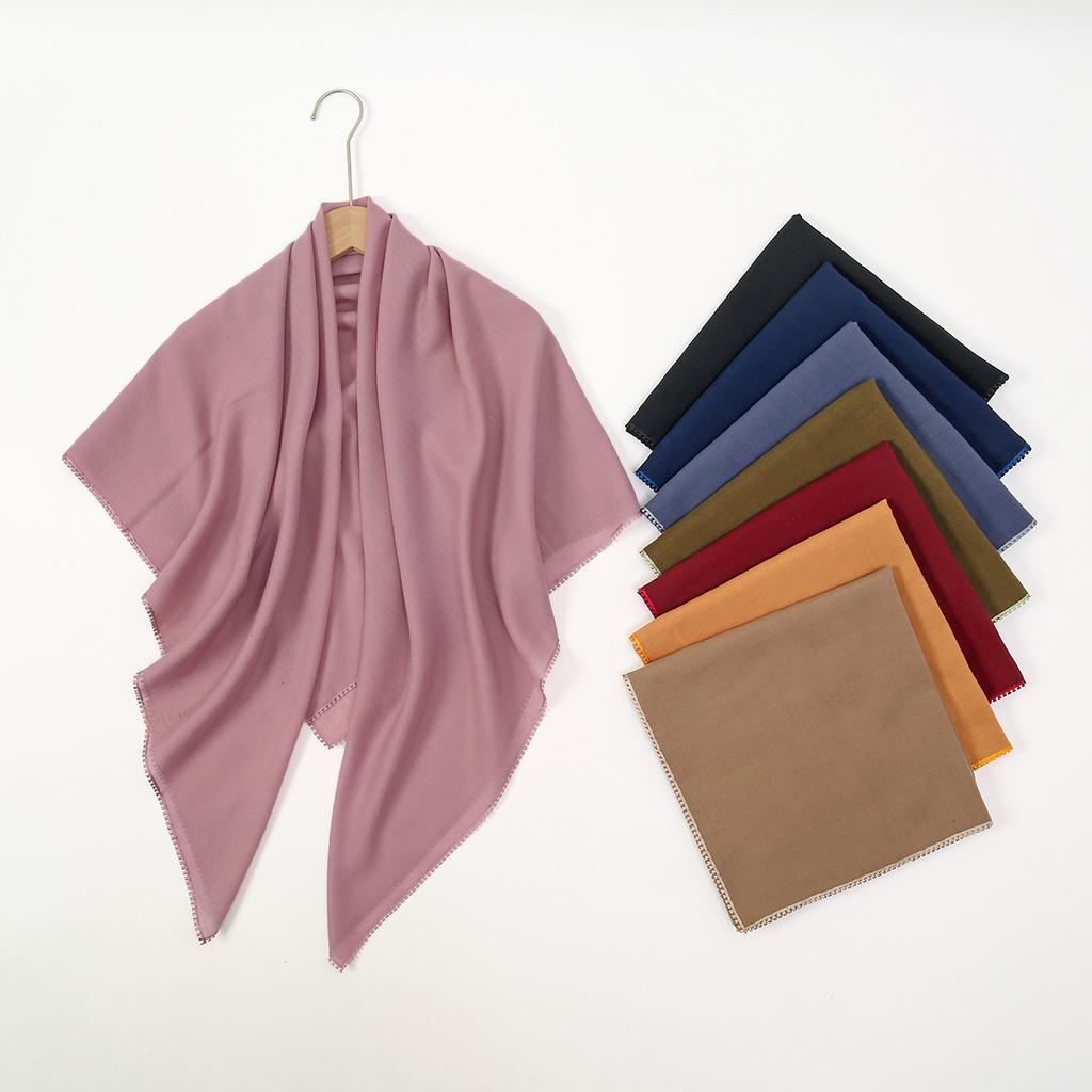 Elegant Lace Square Scarf Shawls Woman Muslim Hijabs Lady Fashion Wraps Summer Breathable Headscarf Felame Scarves 115*115cm