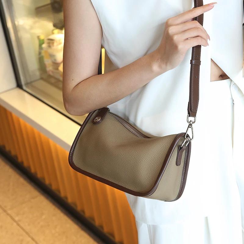 Genuine Leather Bags for Women Shoulder Crossbody Bag Small Bags for Ladies Simple Design