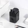 2 Holes Metal Manual Pencil Sharpener Hand Crank Pencil Cutter Students Stationery Office School Supplies