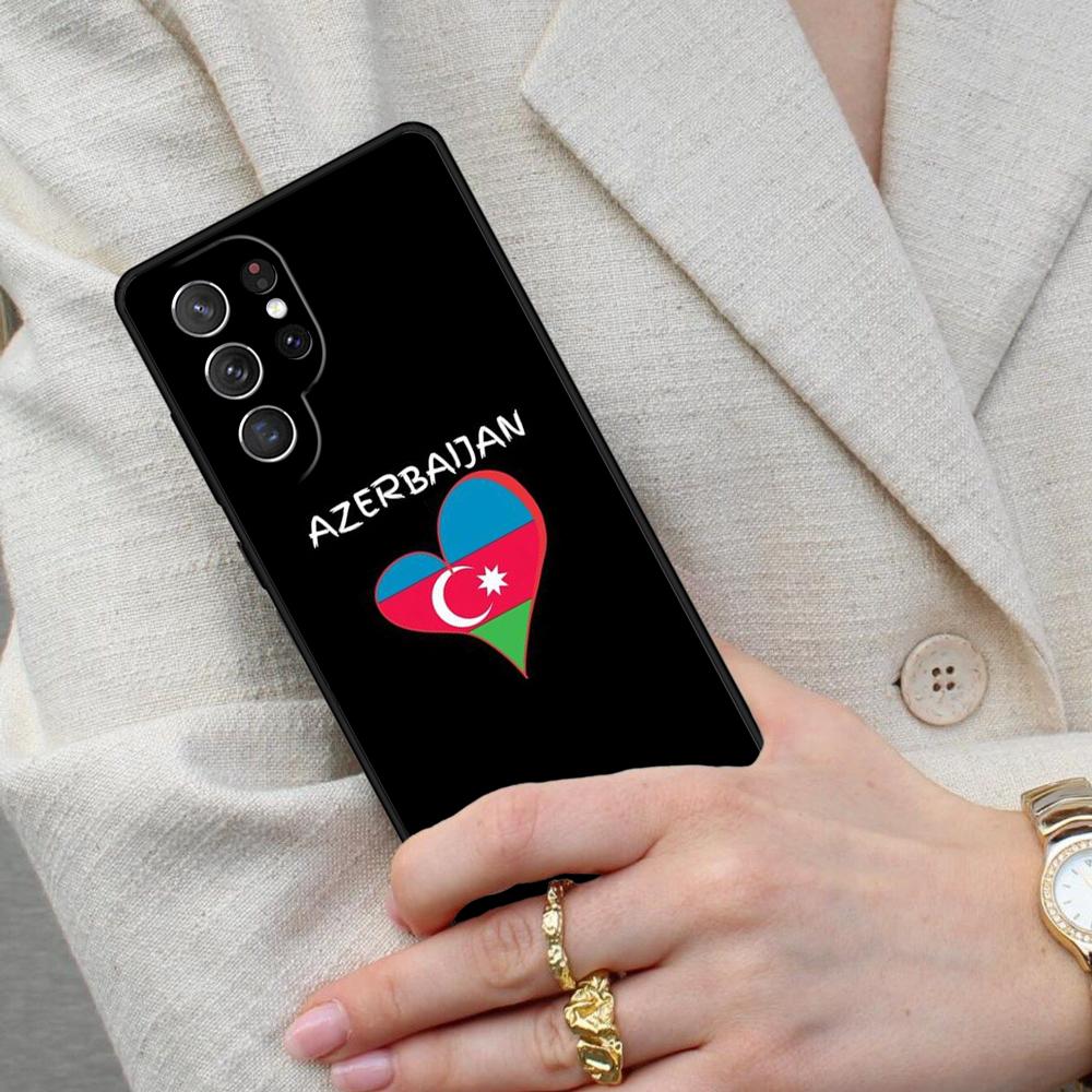 Azerbaijan Heart Love Flag Cell Phone Case for Samsung Galaxy S26 Ultra S25 S24 S23 S22 S21 S20 Note10 Cover