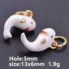 5pcs Kawaii Animal Pendant Enamel Charms For Jewelry Making Duck Bunny Elephant Lucky Fish Charm Handmade Materials Accessories