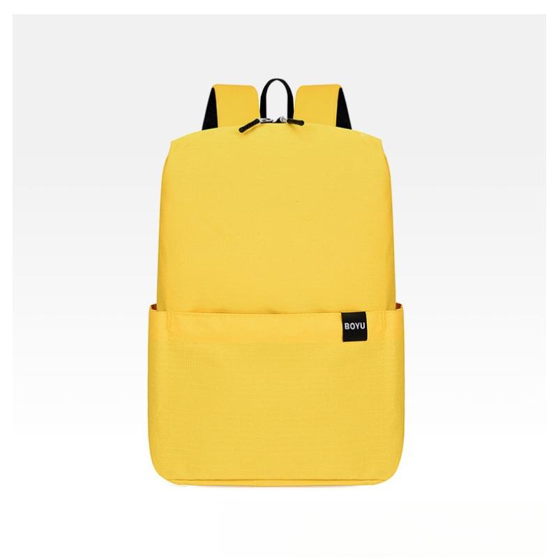 

Нейлоновый Цветной Рюкзак, Модный и Простой Повседневный Рюкзак для Поездок, Легкий и Высококлассный Студенческий Рюкзак 70g (small) жёлтый
