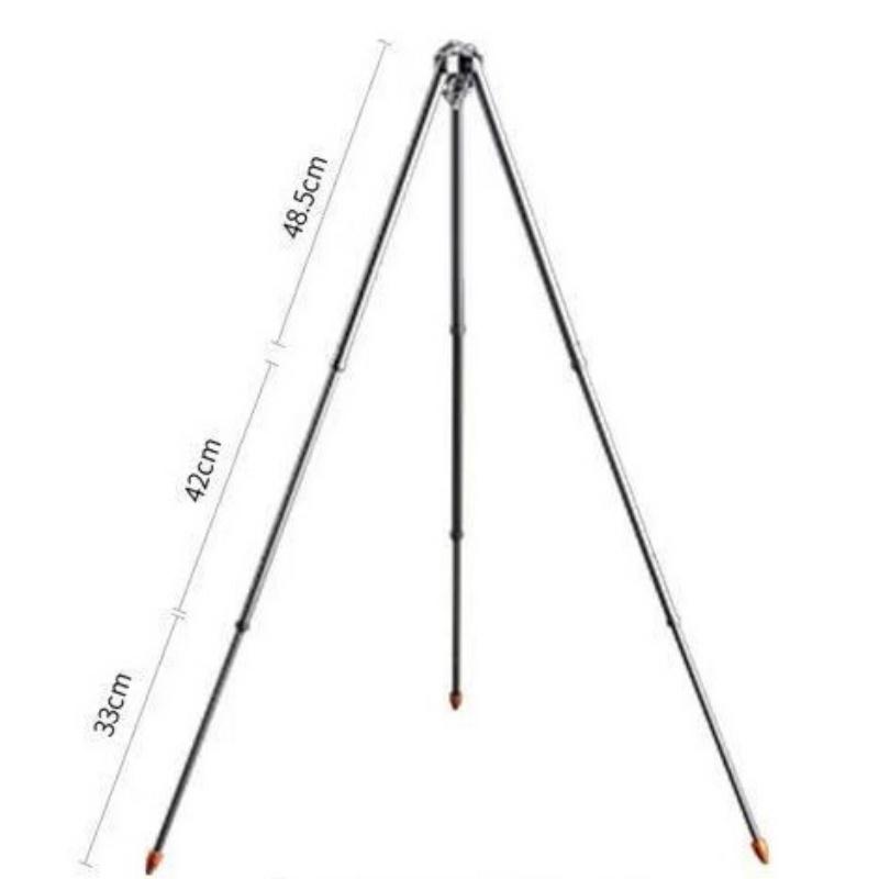 ALOCS Outdoor Camping 10.5L Camping Pot Set - Adjustable Tripod, Hard Anodized Aluminum, Suitable for 5-7 People Outdoor Cooking