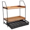 Kitchen Countertop Seasoning Storage Rack Double Layer Multi Purpose Organizer Shelf for Coffee Bar Home Cabinet Pantry