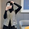 2025 Spring Korean Style Loose Short Vest for Petite Women