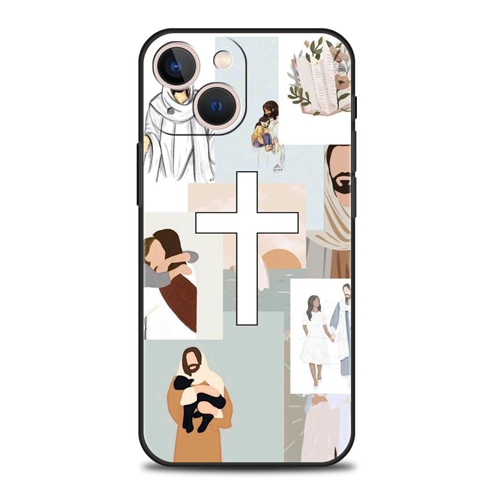 New Faith Christian Religious Jesus Luxury Phone Case For iPhone 11 14 15 Pro MAX 12 13 Mini 7 8 Plus X XR XS SE Silicone Cover