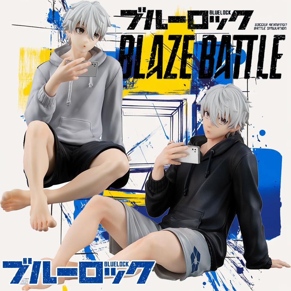 BLUE LOCK Nagi Seishiro Figurka Anime Białe Włosy Shinji Piłka Nożna Model Statua Kolekcjonerska Boże Narodzenie Prezent Dekoracje