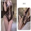 Lace Neck Onesie Perspective Waist Tight Sexy Underwear Women's Temptation Empty Love Suit Pure Passion