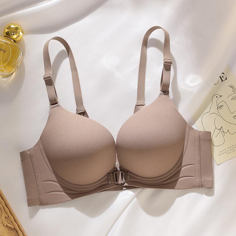 

Женский бесшовный бюстгальтер с застежкой спереди, женский собирающий бюстгальтер, топ на бретелях, дышащий, без спинки, жилет XL коричневый