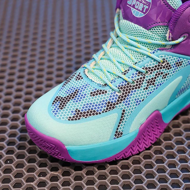 Basketball Shoes Big Kid Non Slip High-top Sport Training Sneakers Childrens Lightweight Outdoor Basketball Boots for Boy Yout