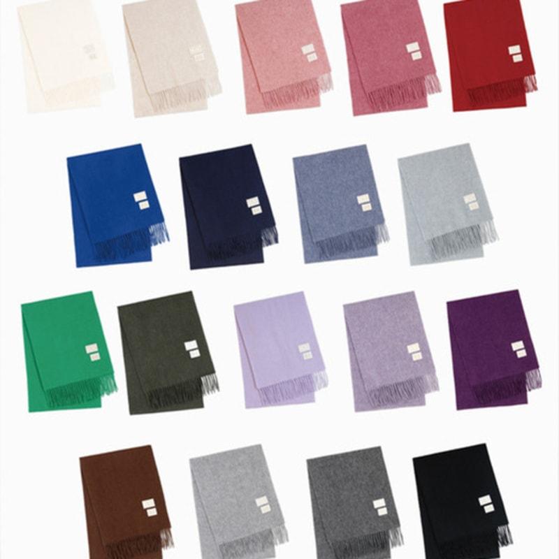 RENNYRENNIE PREMIUM PURE WOOL 100 MUFFLER - 18 Colors