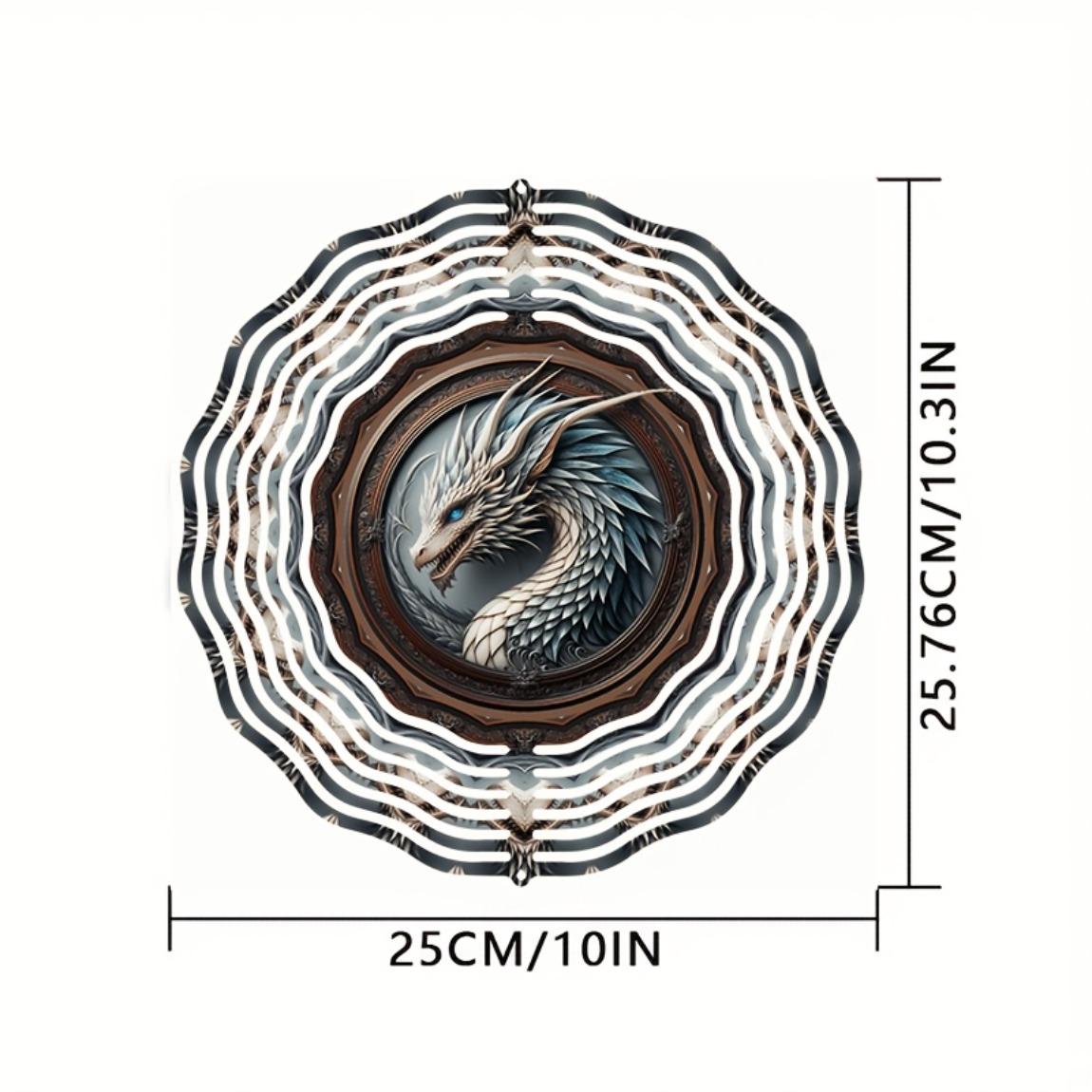 

Ветряной спиннер Ледяной Дракон 3D Металлический Декор с Вращающимся на 360° Крюком для Улицы Внутри Помещения Сада Патио Двора Подарок на Новоселье Устойчивый к Погоде 01A