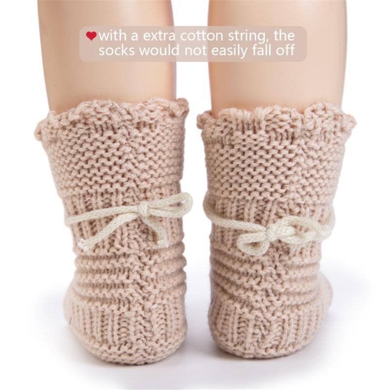 Handmade Baby Booties Warm Knit First Walkers Shoes Elegant Knit Baby Booties Easy Carry Shoes for Toddlers & Infants