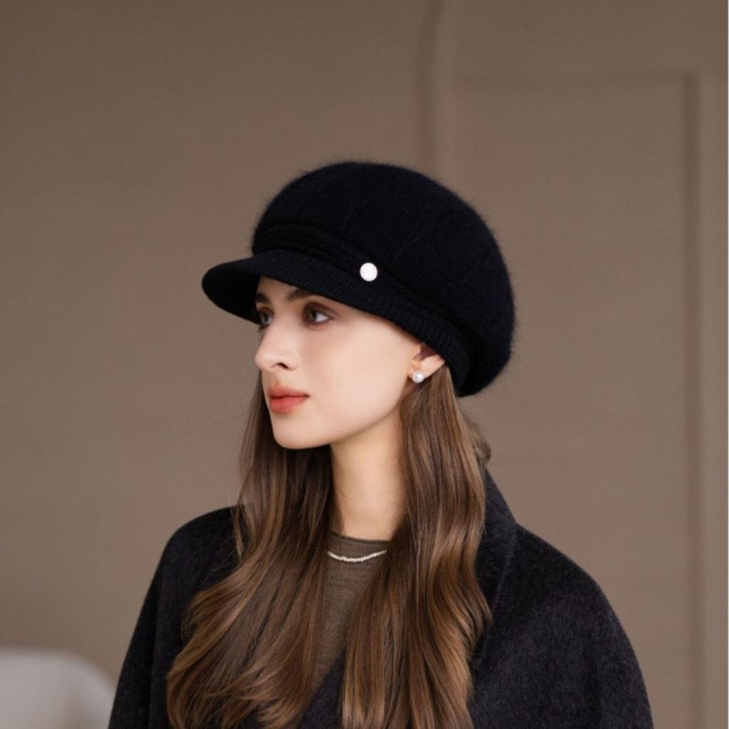 Warm Hat, Plush, Knitted Hat, Thick Hat, Woolen Hat, Cold Hat