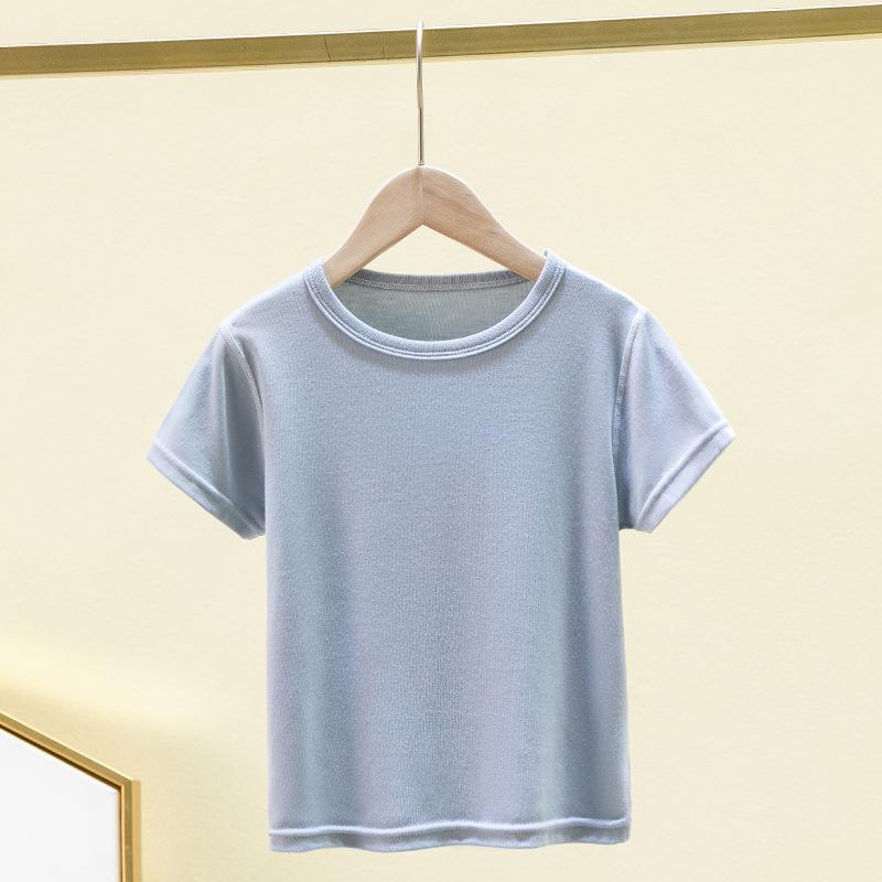 Baby Summer Clothes T-shirt Children's Girls and Boys Short Sleeved Thin Base Shirt Summer Top Children's Clothing