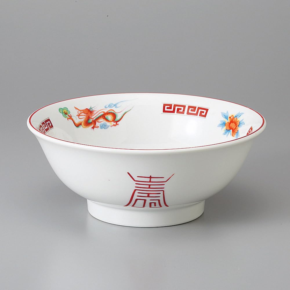 

Ale-net Ramen Bowl, Noodle Bowl with Phoenix Design, 6.8cm, Chinese Tableware, Mino Ware