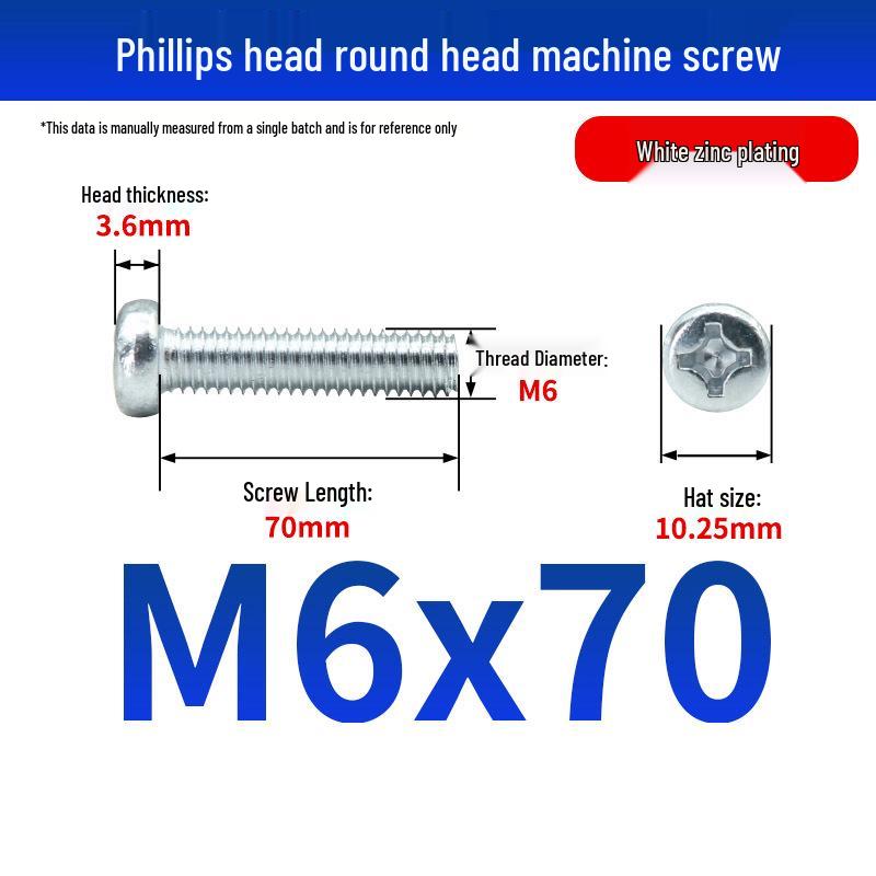 GB823 Phillips Round Head Machine Screw for Switch Socket Panel Junction Box