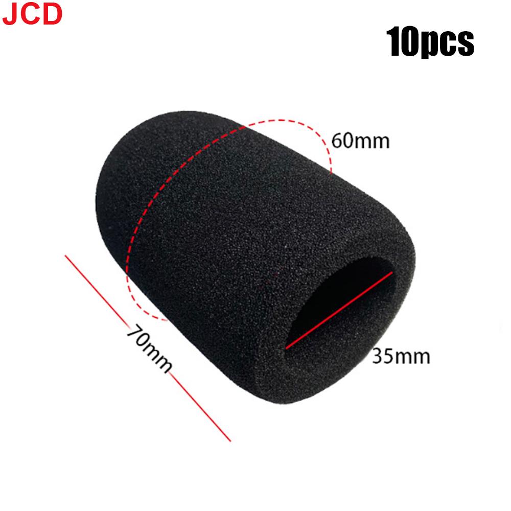 JCD 10pcs Mini Microphone Foam Covers Mic Protector Covers Replacement Headset Windshield Sponge Cover Microphone Cover For Mic