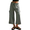 IHUASU Casual damesbroeken en capri's met effen print