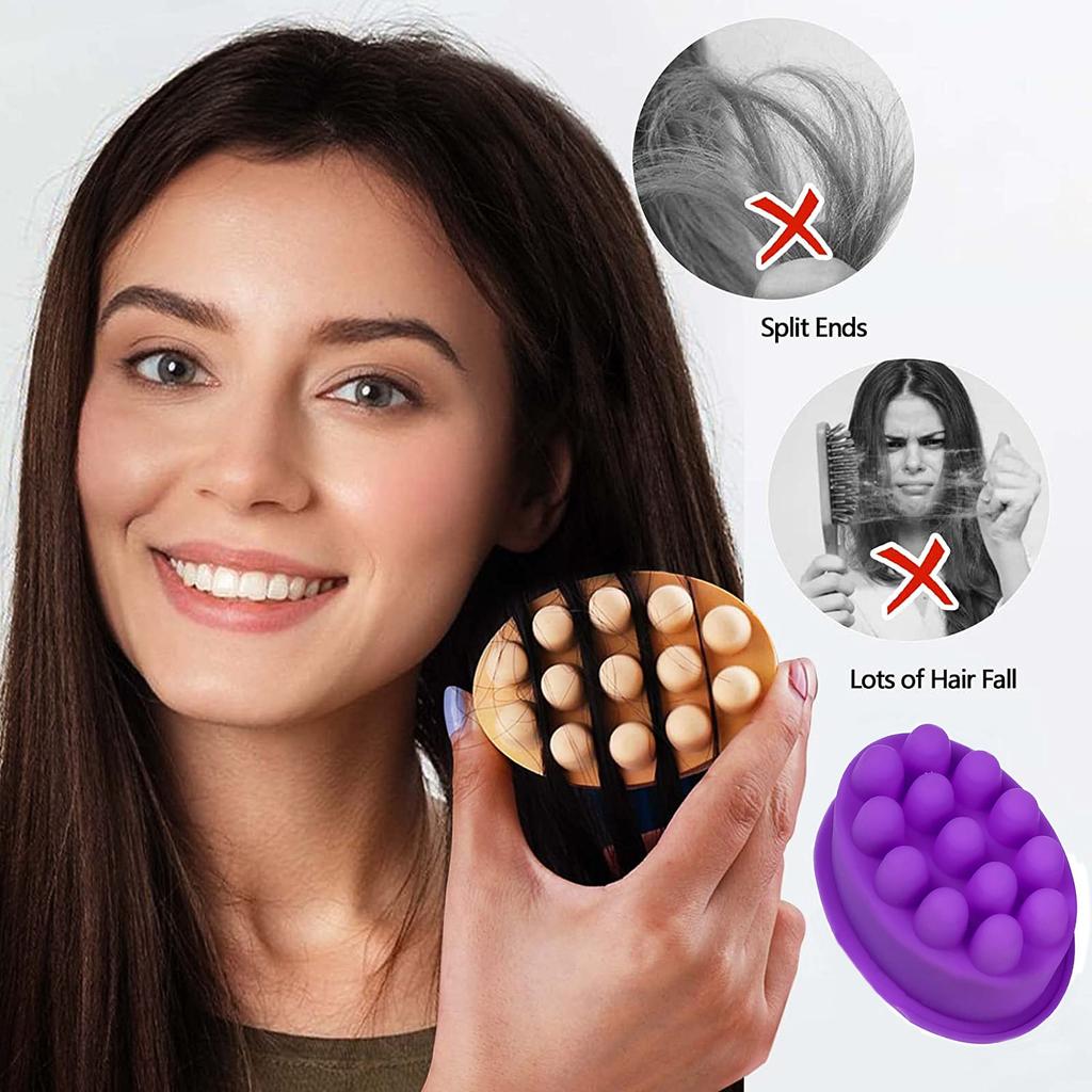 Silicone Molds Silicone Material Scalp Massager Hair Comb Mold Massage Bar Shape Hair Brush Mold For Hair Care Routine Gift
