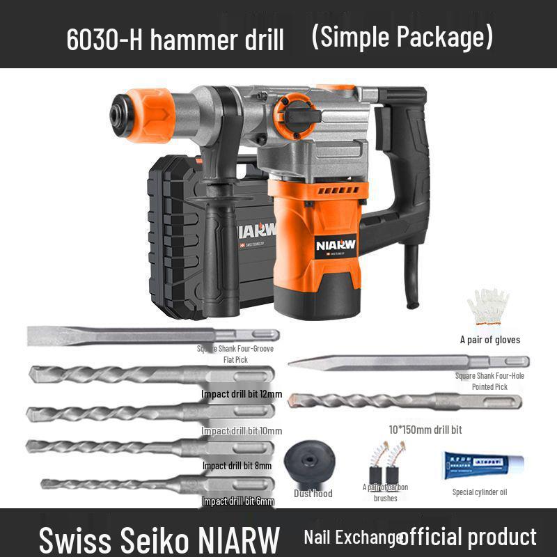 High-Power Industrial Electric Hammer & Drill: Multifunctional Impact Tool for Concrete and Household Use