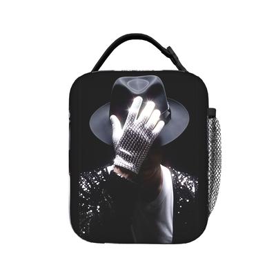 Michael Jackson Brotdose Vintage Brotdose für Männer Reise Tragbar Isoliert Kühlertasche Oxford Benutzerdefiniert Thermische Brotdosen